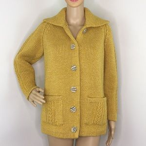 Vintage Virgin Wool Eskimo Cardigan Sweater